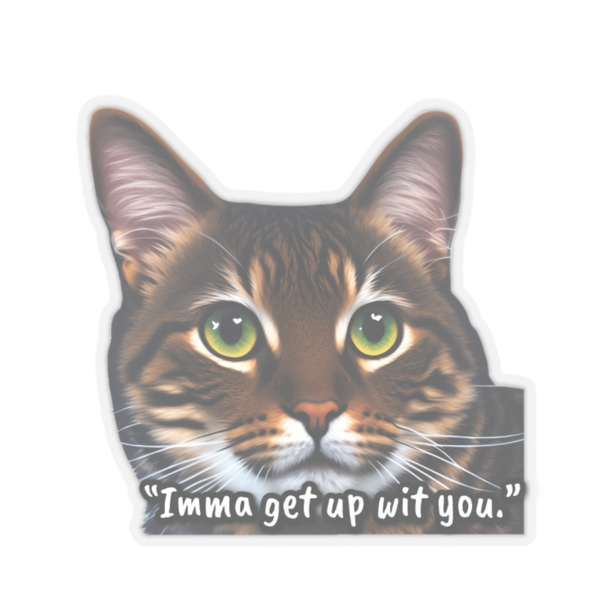 Imma Get Up Wit You Cat Sticker